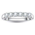 Moissanite Eternity Rings Wedding Bands D Color VVS1 Clarity Round Brilliant Cut 925 Sterling Silver 5/6 Stones Anniversary Band Rings for Women with Certificate - color: 6 Stones-Upgraded