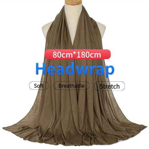 Harewom Head Wraps for Black Women Stretch Head Scarf Long African Hair Wraps Turban Headwraps Jersey Headbands - color: 1pcs -Army Green