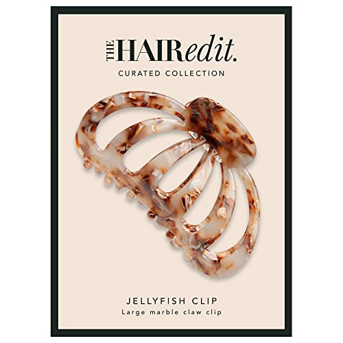 The Hair Edit Jellyfish Clip - Large Tortoise Shell Claw Clip - color: Rose Tortoise
