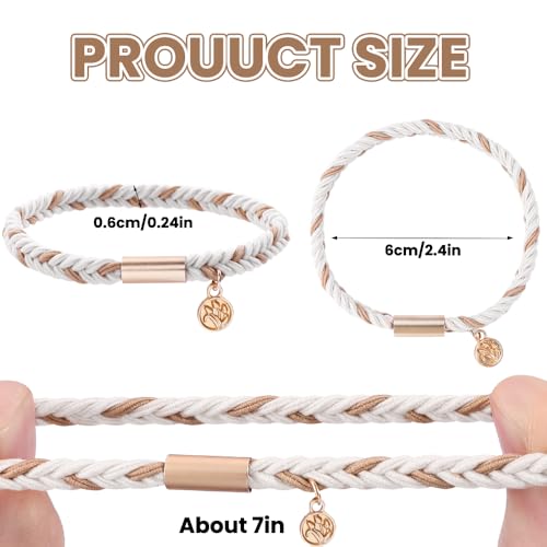 DIYDEC 12pcs Hair Ties Bracelet for Women Boho Braided Hair Ties No Damage Elastic Hair Bracelet Band for Girls Soft Thick Thin Long Curly Hair Accessories(Blackwhite) - color: BlackWhite1