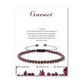 Lit Wall Crystal Anklets for Women Handmade Beach Boho Ankle Bracelet 4mm Adjustable Beaded Ankle Bracelet Waterproof Natural Stone Anklet Plus Size Anklets Gemstone Anklet Jewelry Gift for Her - style: Garnet