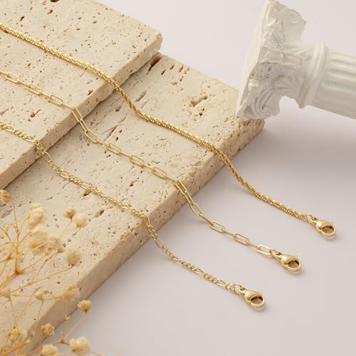 Ankle Bracelets for Women Gold/Silver Plated Anklets for Women Cuban Snake Beads Figaro Paperclip Box Link Chain Layered Anklet Set Dainty Fashion Waterproof Anklet Jewelry Gift for Women