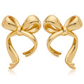 Gold Silver Bow Drop Earrings for Women Long Tassel Chain Bow Earrings Ribbon Bowknot Dangle Earrings Jewelry Gifts - color: Gold Bow C