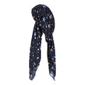Pretied Head Scarves for Women Featuring Lightweight Crimped Material and Attractive - color: Floral Navy