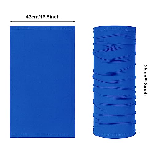 Geyoga 6 Pieces Summer UV Protection Cooling Neck Gaiter Face Clothing Neck Gaiter Mask Scarf Sunscreen Breathable Bandana - color: Simple Color