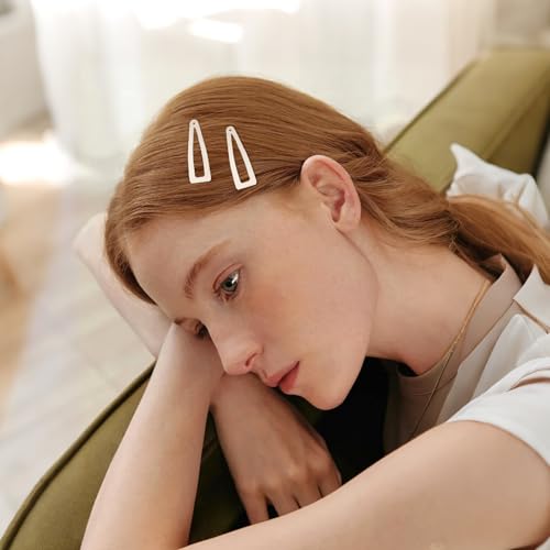 10 Pcs Double Grip Hair Clips, Sightor Metal Snap Hair Clips Hair Barrettes for Women Hair Making Salon Supplies Hair Accessories (Beige) - color: Beige