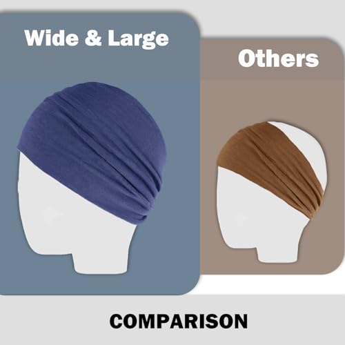 IVARYSS Wide Headbands for Women, Knotted Head Wraps Turbans, Large African Style Head Bands Hair Accessories, 6 Pack (Boho Set2) - color: Boho 2