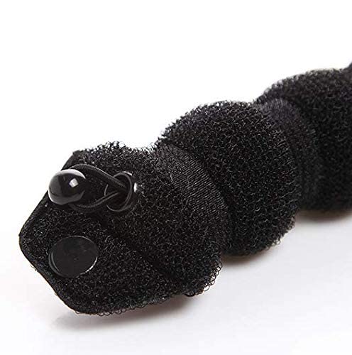 Set of 2 Black Magic Hair Styling Styler Hot Hair Donut Bun Ring Styler Maker for Women Lady Girls (1 large+1 small)