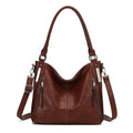 Shoulder Handbags for Women Large Soft Casual PU Leather Hobo Tote Purses - color: 01-chestnut Brown
