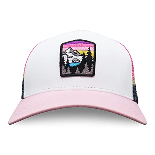 Grace Folly Beach Trucker Hats for Women- Snapback Baseball Cap for Summer - color: Pink Alpine