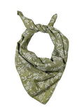 Shanlin Unisex Cotton Square Bandanas Scarves 24x24 - color: Floral-armygreen