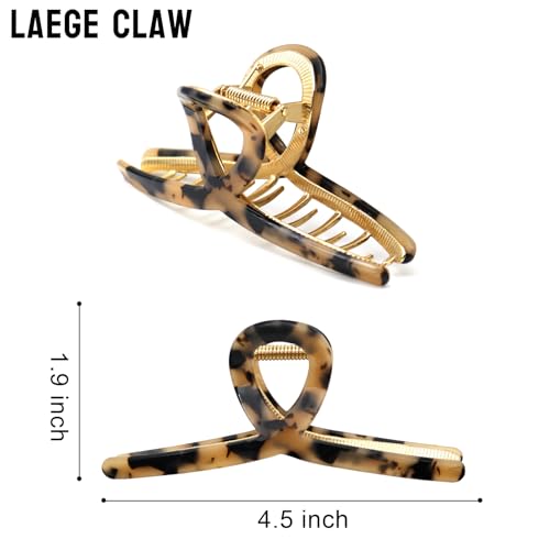 MEDOCA Large Claw Clips - Metal Hair Clips for Women - Gold Claw Clips for Thick Hair - Strong Hold Big Hair Claw Clips for Women Girls - Beige - color: 5.Beige
