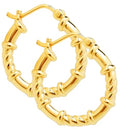ToHeart Gold Hoop Earrings for Women Twist Hoop Earrings Gold Plated - style: Hoop Earrings C