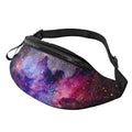 Nebula Galaxy Space Fashion Casual Fanny Pack Waist Bag Men Women Adjustable Belt Waist Bag For Travel Hiking Cycling Running Festival Carnival - color: Black9