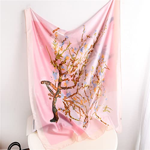 Silk Scarf Mulberry Silk Fashion Scarves Long Lightweight Shawl Wrap … - color: W15