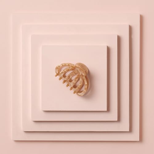 Jellyfish Marble Claw Clip - Latte - color: Latte Marble