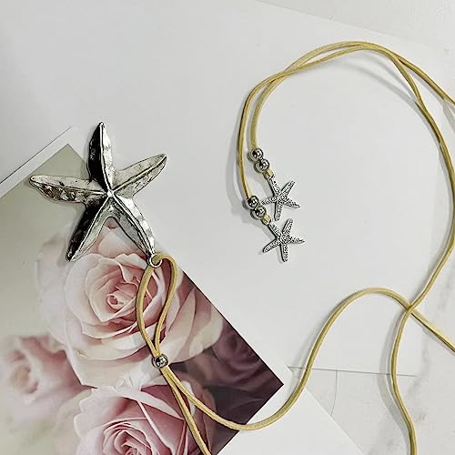HUASAI Choker Necklace for Women Boho Necklaces Country Concert Outfits for Women Layered Western Choker Necklace Boho Cowgirl Jewelry Accessories Dress - color: L:Star Boho Necklace