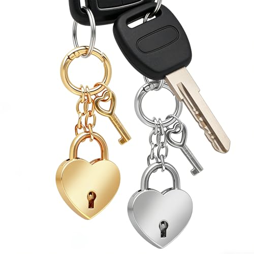Gold Heart-Shaped Chain Pendant, Bag Charms for Handbags Fashion Accessories for Women - color: Gold&silver
