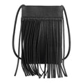 Hoce Women’s Leather Fringe Messenger Bag Large Hobo Crossbody Tassel Shoulder Bags, Gift for Mom Wife Girlfriend - color: 07785black-bigger