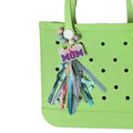 Baseball Softball Soccer Football Volleyball Sports Mom Charms for Bogg Bag Accessories Tassel Backpack Gifts - style: Gymnastics Mom