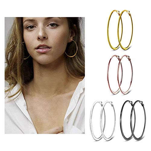 Fashion Crystal Jewelry Set Gold Plated Jewelry Weddings Dubai Gold Necklace Earrings Set Gift - color: Gold Hoop Earrings Flatten