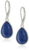 Nine West Women's Drop Earrings, Fashion Jewelry Accessories for Everyday and Special Occasion Wear, Lightweight Statement Earrings for Day and Evening Looks - color: Blue Teardrop - Silver