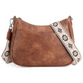 APHISON Trendy Leather Crossbody Purse with Adjustable Strap, Women's Shoulder Handbag - color: 01-brown