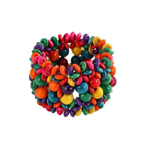 Bohemian Wooden Bead Bracelets Boho Colorful Handmade Elastic Stretch Bracelets Design for Women Summer Beach Festival Jewelry - color: Colors