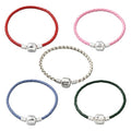 Adjustable Leather Bracelets, Leather Wrap Bracelets Leathers Cuff Bracelet Leathers Wristband for Women for DIY Craft Jewelry Making - style: Round String