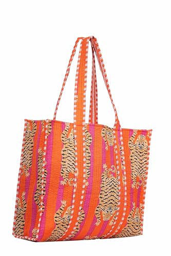 INDACORIFY Cotton Printed Tote Bag Women Shopping Carry Bag Indian Handmade Shopping Bag Ethnic Baho Hippie Shoulder Market Daily Use Tote Bag