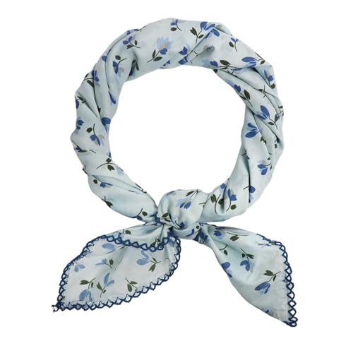 Large Cotton Bandanas for Women, 27 x 27 inch Hair Neck Scarf, Headband Square Scarf - color: Blue Sky Blue