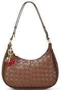 Small Hobo Bags Crescent Shaped Shoulder Bags for Women Mini Cherry Purse Fall Soft Crossbody Handbag 2025 - color: Wy26-97brown