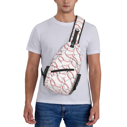 Sling Backpack For Men Hiking Daypack Crossbody Shoulder Bag Travel Chest Pack | Hiking - color: Baseball Pattern