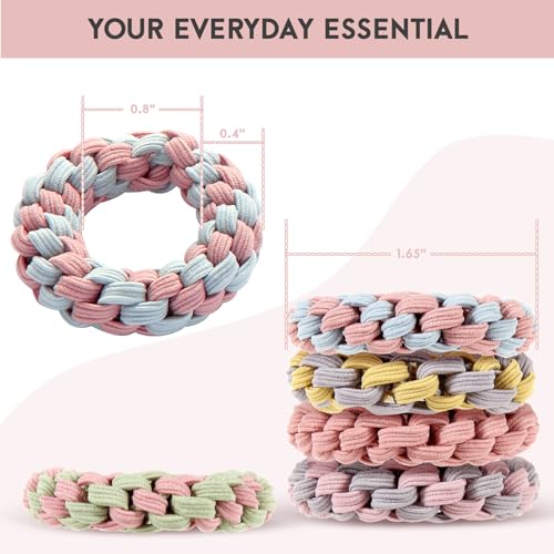 Youxuan Elastic Hair Ties for Women - No Damage, No Slip, No Pull Hair Bands - Comfortable Handmade Braided Polybands for Girls - 10-Pack Morandi Color Polyester Scrunchies - color: Morandi Color-BZ