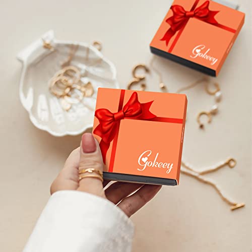 Gokeey Dainty Gold Ring Hand Chain Cubic Zirconia Bracelet Trendy 14K Gold Plated Hand Chains Bracelet for Women Simple Body Jewelry Set Trendy Birthday Gift - color: Silver