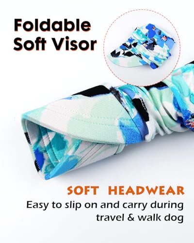 Chemo Headwear Viscose Newsboy Cap for Women Summer Hats - color: Blue Ink Flowers