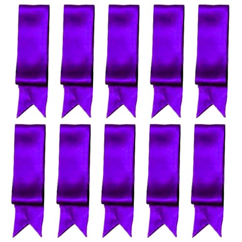 10 Pcs Long Thin Small Skinny Scarf Satin Neck Tie Ribbon Choker for Women Girls - color: Dark Purple
