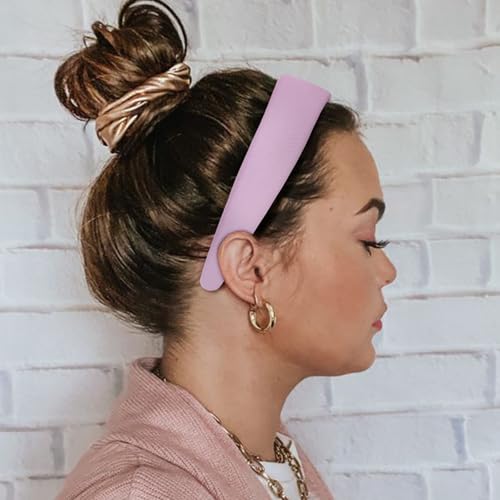 DRESHOW 4 Pcs Wide Headbands for Women Girls Turban Vintage Boho Head Bands Fashion Non Slip Head Wraps Hoop Hair Accessories - color: 4 Pcs Wide Style: Light Purple, White, Light Green, Light Blue