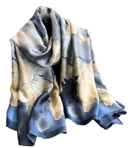 Acotavie Scarfs for Women Dressy Fashion Scarves Long Floral Pattern Scarf Lightweight Sunscreen Shawls - color: C049