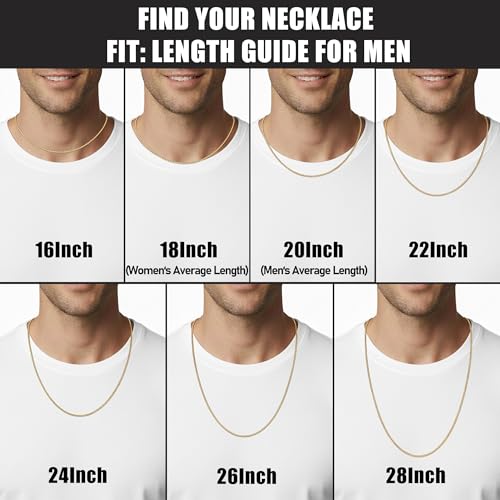 Fiusem Wheat Chains for Men and Women, 2/2.5/3/4/5mm Silver Tone/14K Gold Plated/Black Necklace Chain, Stainless Steel Mens Necklace 16-28 Inch - size: 18 Inches, style: Gold 2MM
