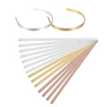 UXCELL Bracelet Blanks - 1/4 x 6inch, 16 Pcs Bangle & Cuff Blanks in Stainless Steel for DIY Bracelet Jewelry Making, 3 Colors