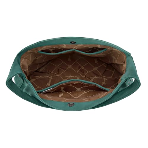 Wrangler Fringe Suede Hobo Bag for Women Leather Western Fringe Purse Tassel Hippie Shoulder Bag - color: Turquoise