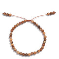 Softones 6mm Natural Stone Anklet for Women Gemstone Ankle Bracelets for Women Healing Energy Crystal Anklets Adjustable(8.5-10 Inches) - color: Picture Jasper