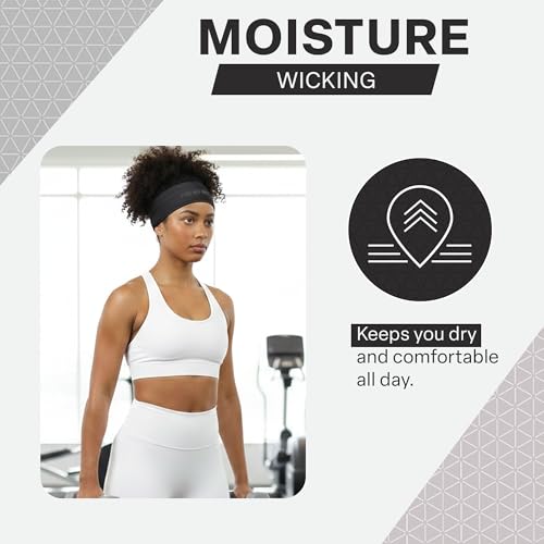 COLD FACTOR Cooling Headband for Women and Men – UPF 50+ Advanced Evaporative Comfort, Instant Cooling Sweatband for Outdoor Sports, Fitness, Yoga, Hiking, Running, and Workout - color: Black
