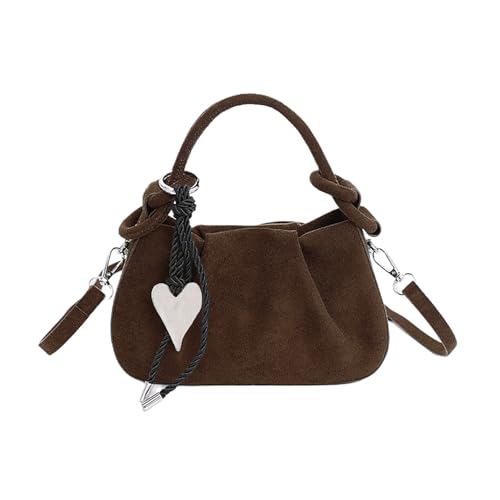 Small Suede Bag Slouchy Bags For Women Brown Tote Bag Suede Bucket Bag Fall Purses For Women 2025 Small Handbag