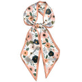 Head Hair Scarf Neck Silk Feeling Scarves Long Thin Satin Fashion Handbag Cute Decoration Women Girls 59 * 6.7'' - color: O-7-flower
