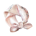 Aufeel Women's 100% Pure Mulberry Silk Small Square Scarf - Neckerchief Women - Silk Headscarf - 21" x 21" - color: Pink 6