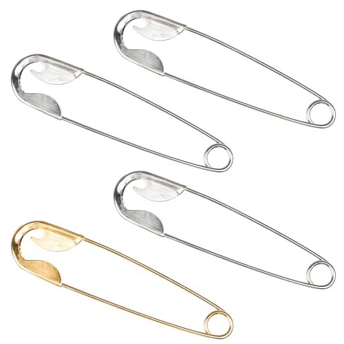 4 Pieces Metal Hair Safety Pins - Hair Accessories, French Style Hairpin for Buns and Hairstyles, Decorative Barrette for Women, Fashionable Gift for Her