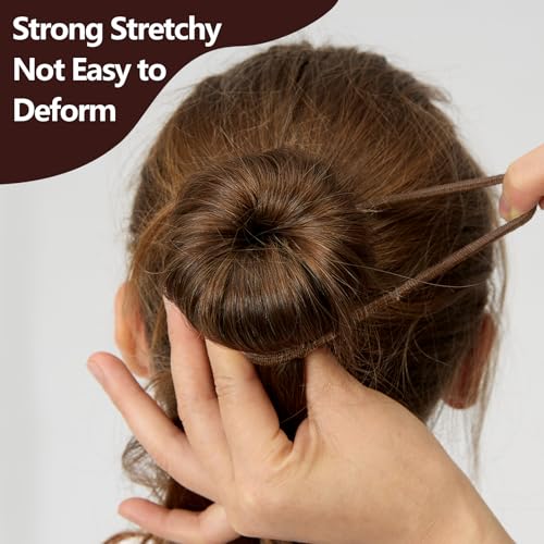 Teenitor 20Pcs Spiral Hair Pins, Spiral Bobby Pins, Twist Hair Pins for Buns, Spin Pins Hair Bun Maker for Women Girls with 10 Hair Ties, Brown - color: Brown