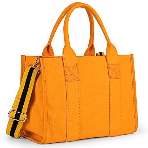 Canvas Tote Bag for Women Top Handle Handbag Crossbody Tote Bag for Women - color: A12-yellow
